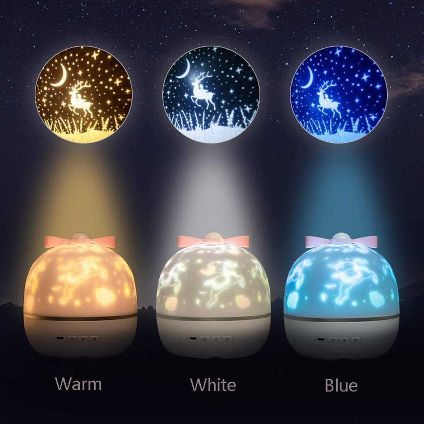 Kids Rotating Star Projector - Galaxy Lamp