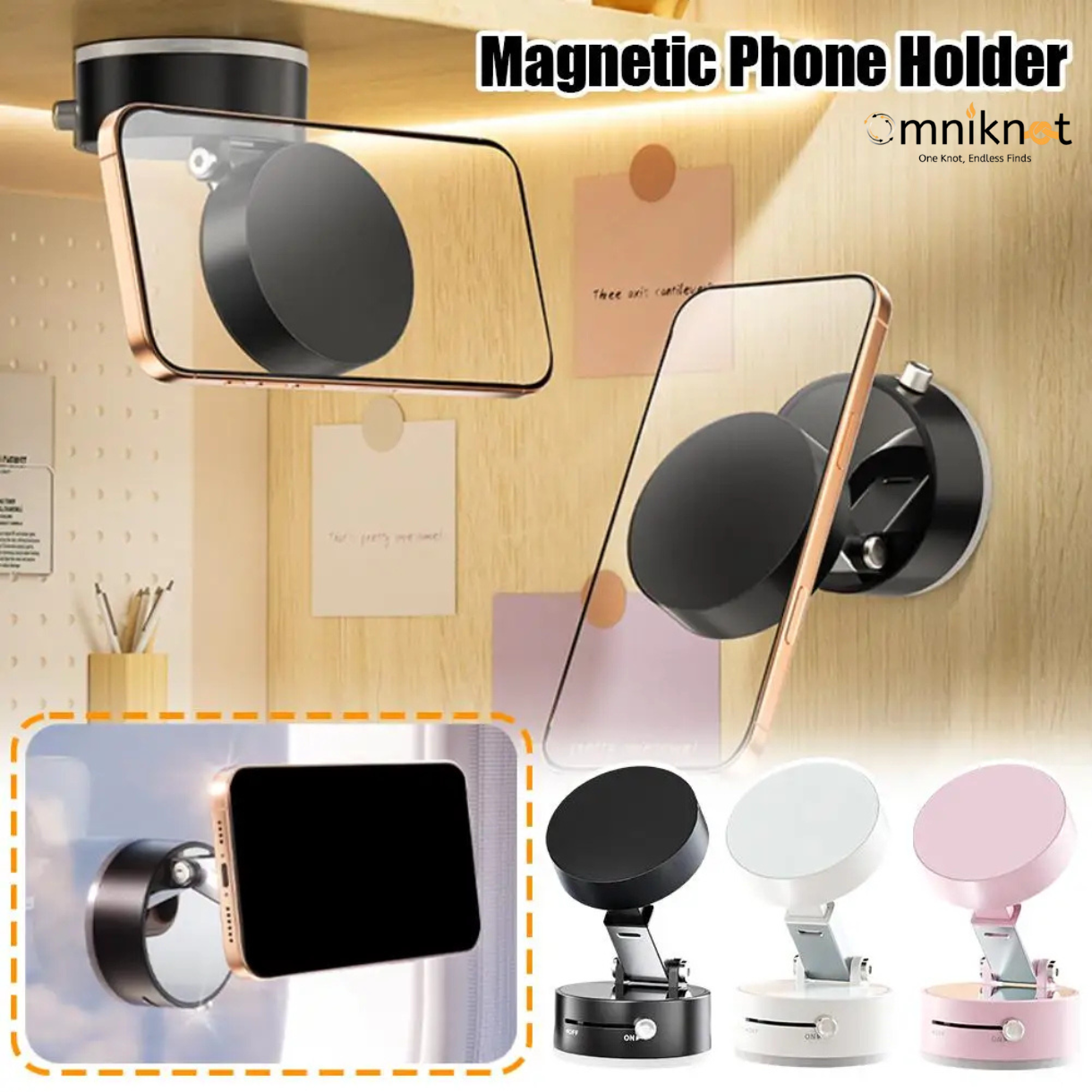 Vacuum Magnetic Suction Phone Holder