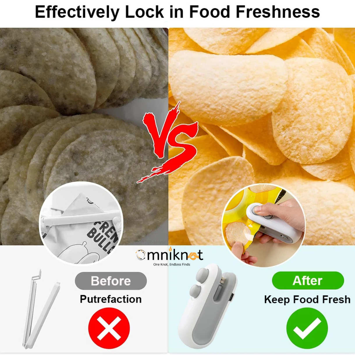 Premium Packet Sealer for Snacks, Chips, Travelling Food Packets