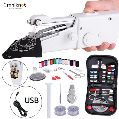 Stitch Handheld Cordless Portable White Sewing Machine